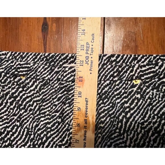 Michael Kors women's cropped black and white patterned pants size XL, stretch - Picture 7 of 10